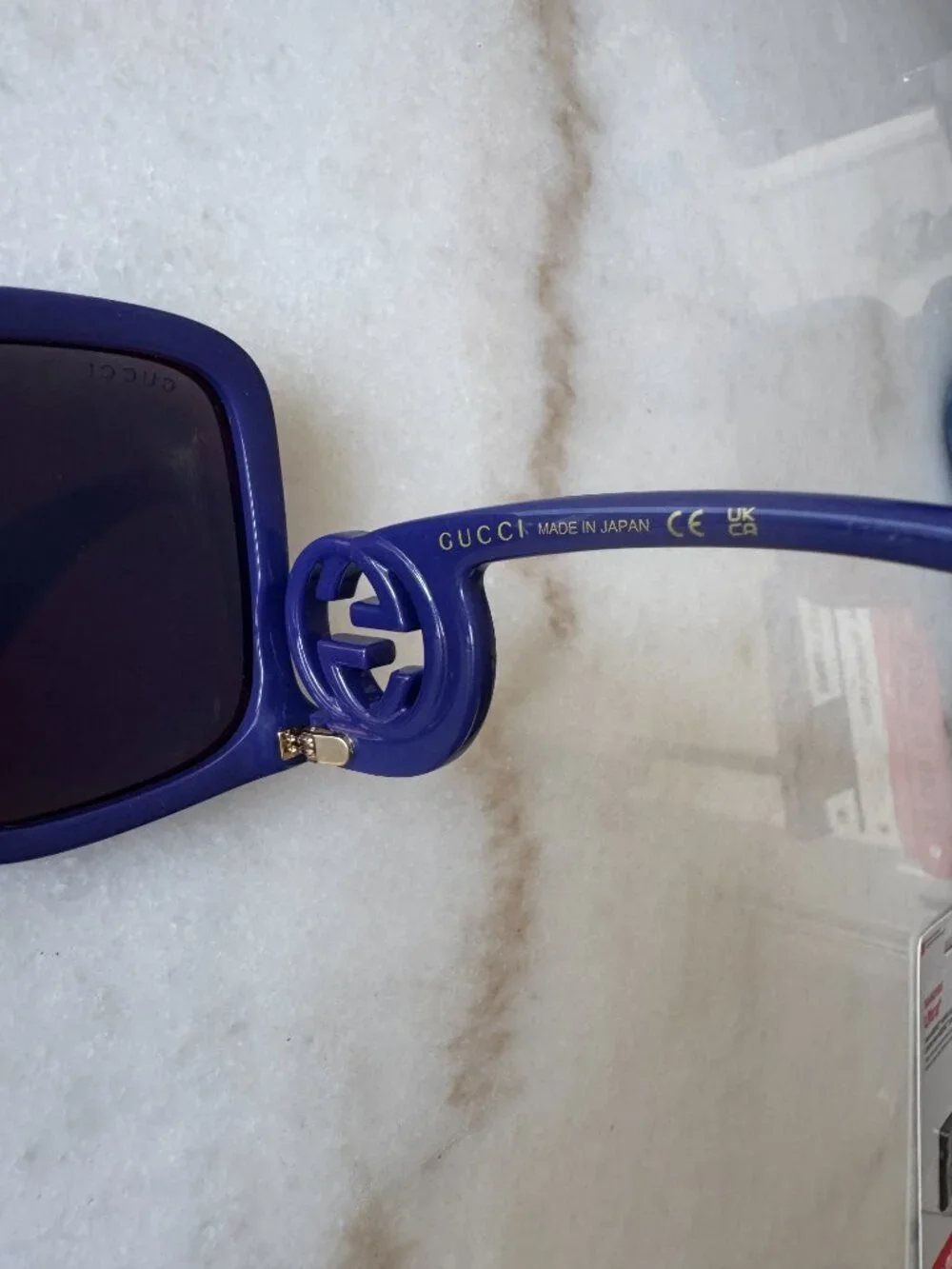 Gucci GG Square Sunglasses - Shiny Violet/Blue